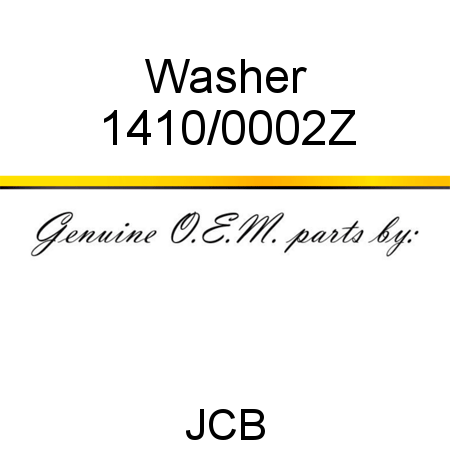 Washer 1410/0002Z