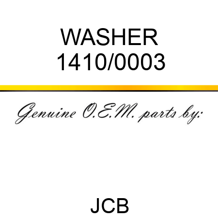 WASHER 1410/0003
