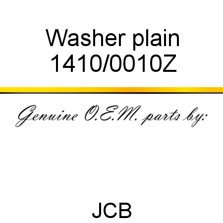 Washer, plain 1410/0010Z