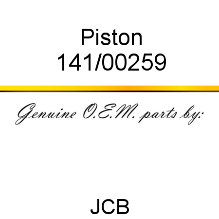 Piston 141/00259