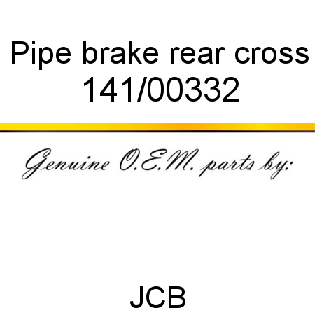 Pipe, brake, rear cross 141/00332