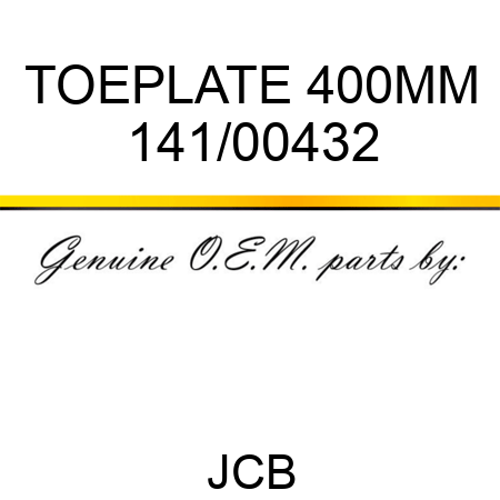 TOEPLATE 400MM 141/00432