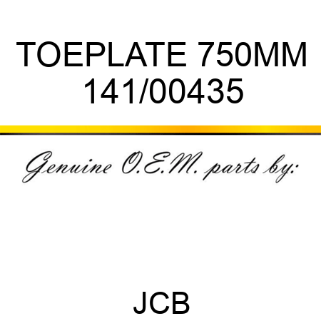 TOEPLATE 750MM 141/00435