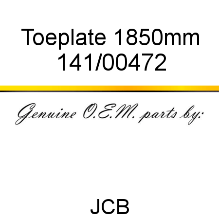 Toeplate, 1850mm 141/00472