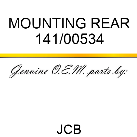 MOUNTING REAR 141/00534
