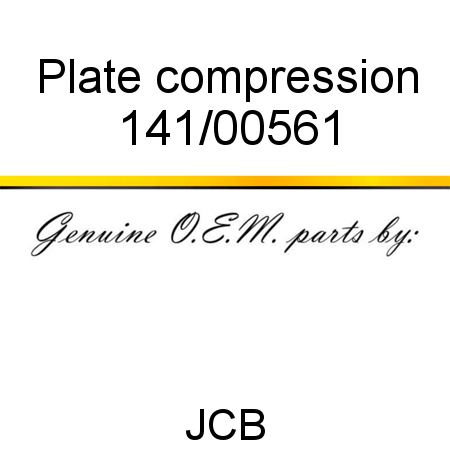 Plate, compression 141/00561