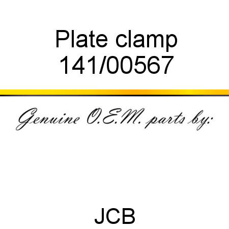 Plate, clamp 141/00567