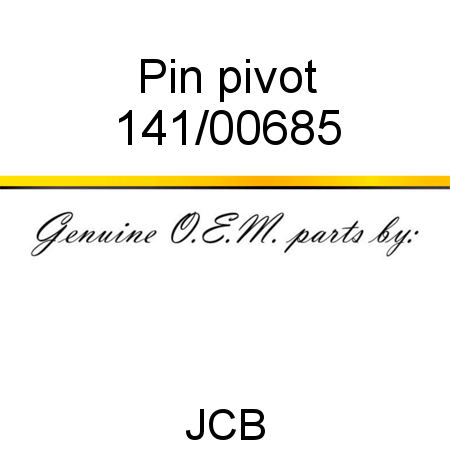 Pin, pivot 141/00685