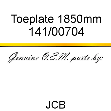Toeplate, 1850mm 141/00704
