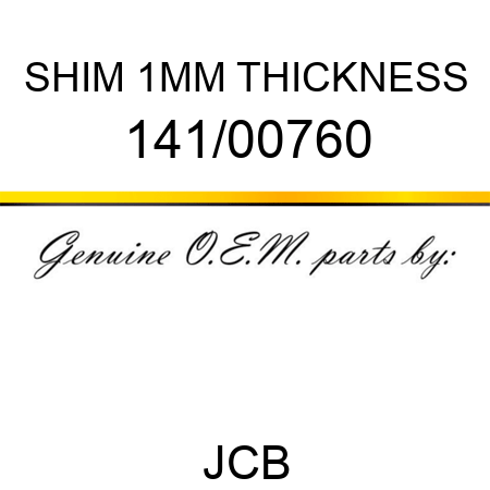 SHIM 1MM THICKNESS 141/00760