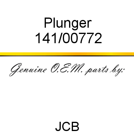 Plunger 141/00772