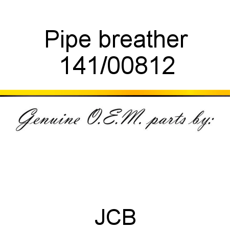 Pipe, breather 141/00812