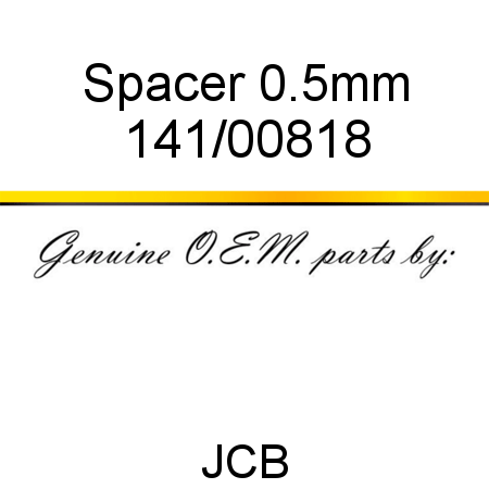 Spacer, 0.5mm 141/00818