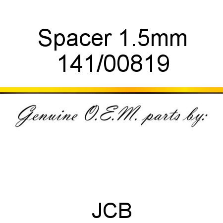 Spacer, 1.5mm 141/00819