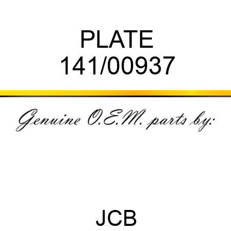 PLATE 141/00937
