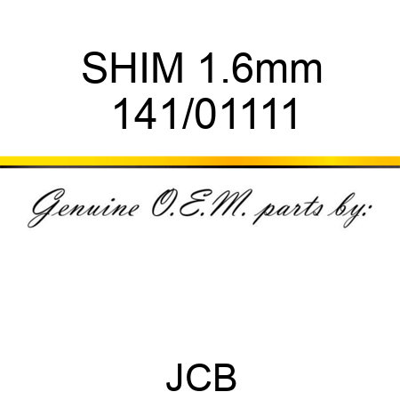 SHIM, 1.6mm 141/01111