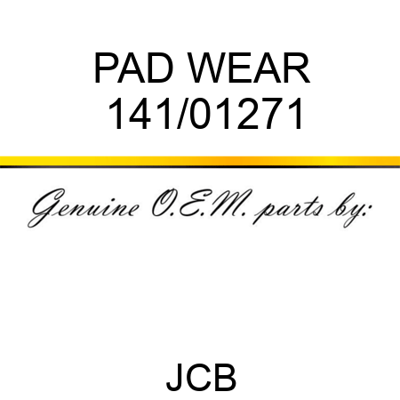 PAD WEAR 141/01271