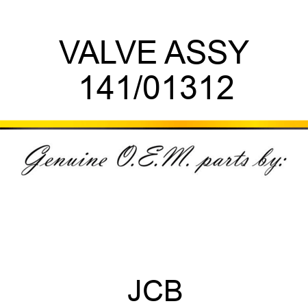 VALVE ASSY 141/01312