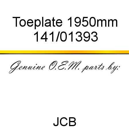 Toeplate, 1950mm 141/01393