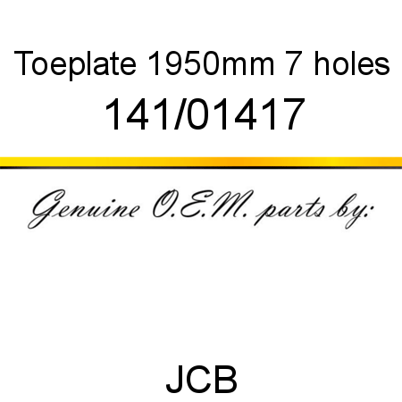 Toeplate, 1950mm, 7 holes 141/01417