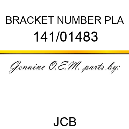 BRACKET NUMBER PLA 141/01483