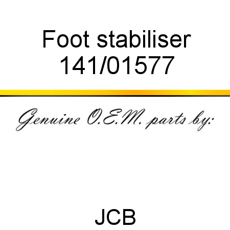 Foot, stabiliser 141/01577