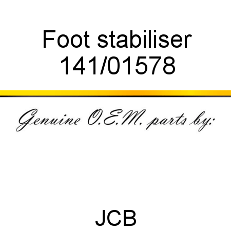 Foot, stabiliser 141/01578