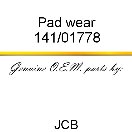 Pad, wear 141/01778