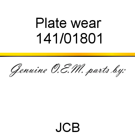 Plate, wear 141/01801