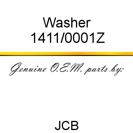 Washer 1411/0001Z