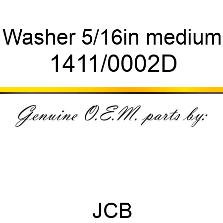 Washer, 5/16in medium 1411/0002D