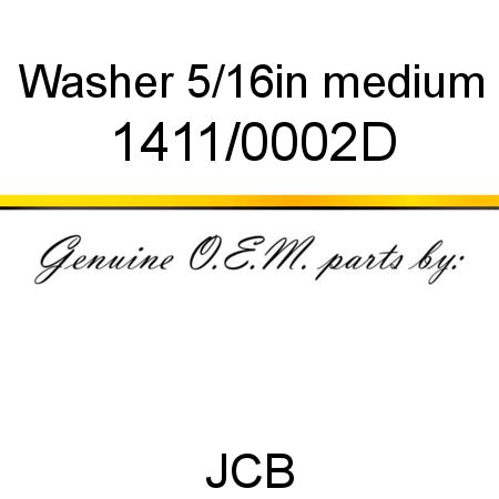 Washer, 5/16in medium 1411/0002D