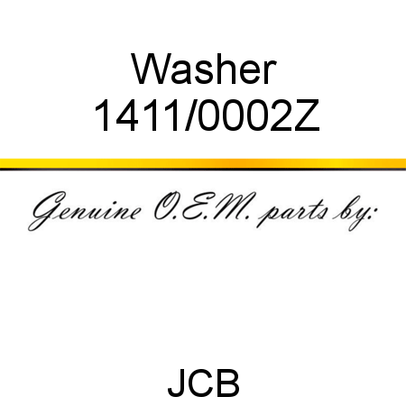 Washer 1411/0002Z