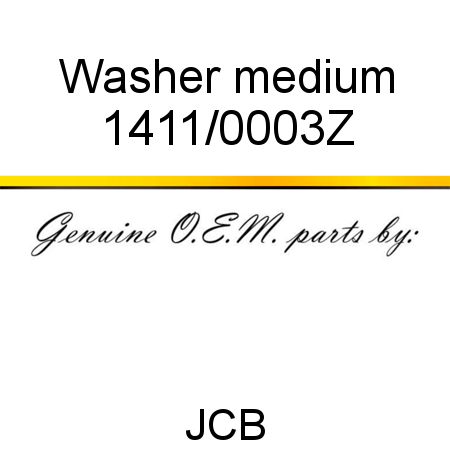 Washer, medium 1411/0003Z