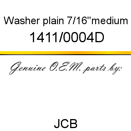 Washer, plain, 7/16