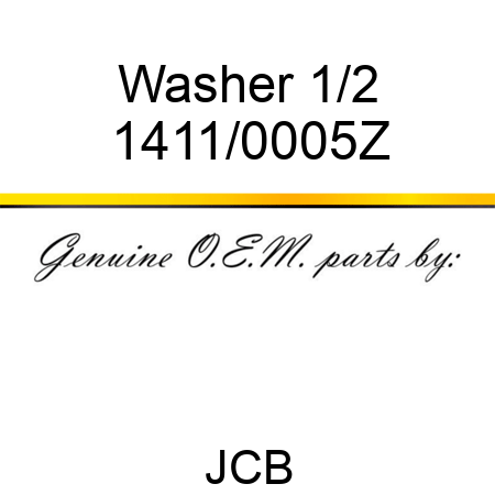 Washer, 1/2 1411/0005Z