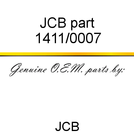 JCB part 1411/0007