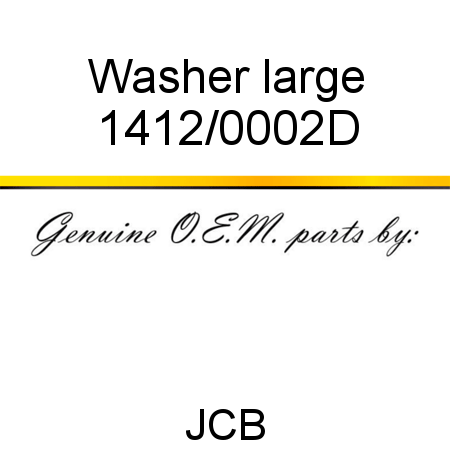 Washer, large 1412/0002D
