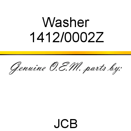 Washer 1412/0002Z