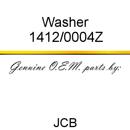 Washer 1412/0004Z