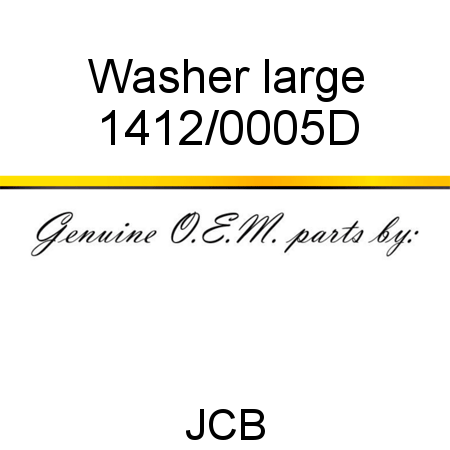 Washer, large 1412/0005D