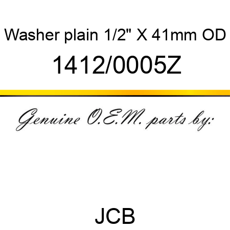 Washer, plain, 1/2