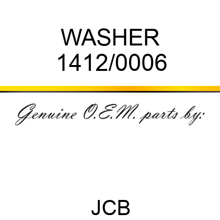 WASHER 1412/0006