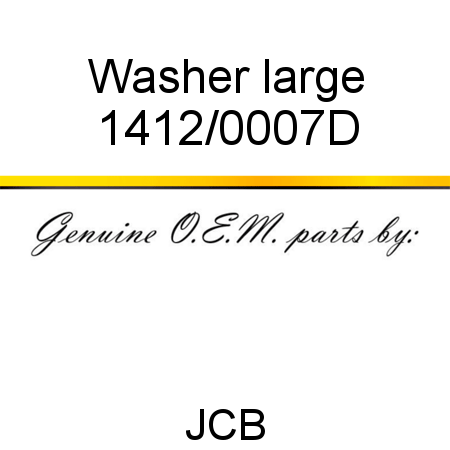 Washer, large 1412/0007D