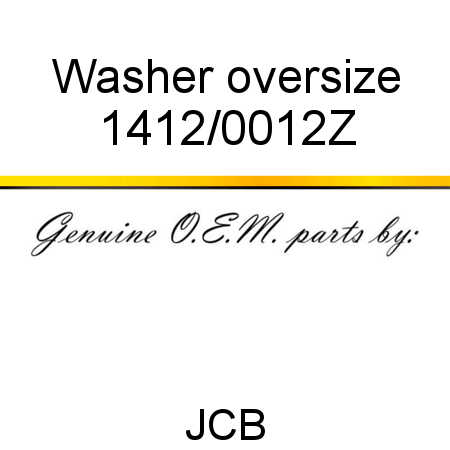 Washer, oversize 1412/0012Z
