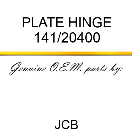 PLATE, HINGE 141/20400