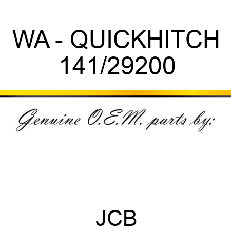 WA - QUICKHITCH 141/29200