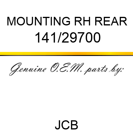MOUNTING RH REAR 141/29700
