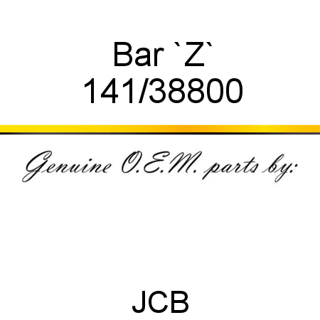Bar, `Z` 141/38800