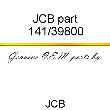 JCB part 141/39800